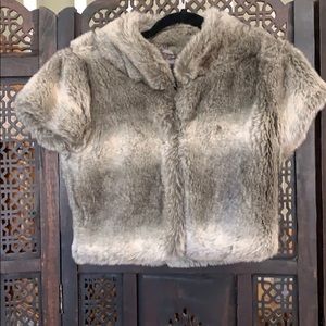 Faux fur bolero jacket